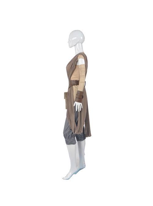 Star Wars The Force Awakens Rey Skywalker Cosplay Jedi Knight Costume Full Set