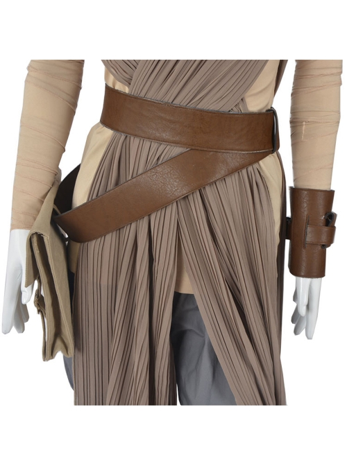 Star Wars The Force Awakens Rey Skywalker Cosplay Jedi Knight Costume Full Set