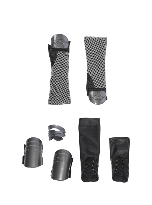 Thor Ragnarok Valkyrie Black Battle Suit Halloween Cosplay Accessories Gloves And Wrist Guards And Oversleeves