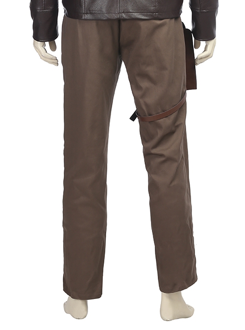 Star Wars The Last Jedi Poe Dameron Halloween Cosplay Costume Brown Trousers