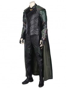 Thor Ragnarok Loki Battle Suit Halloween Cosplay Costume Vest And Cloak And Shoulder Armors