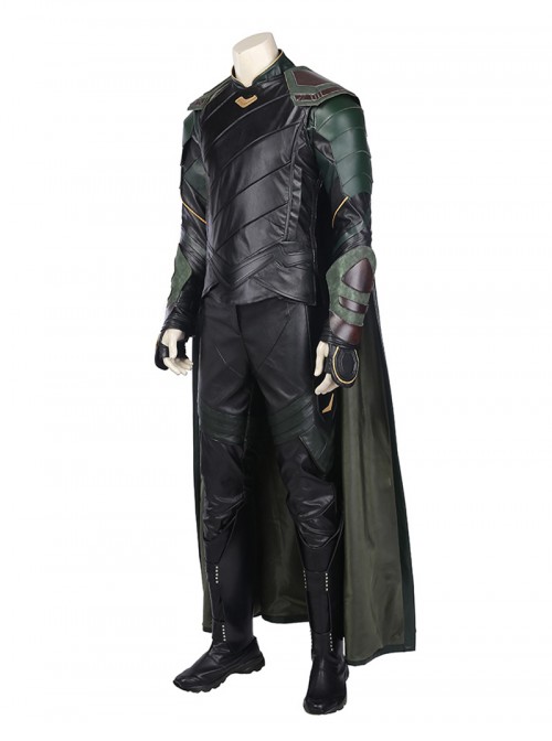 Thor Ragnarok Loki Battle Suit Halloween Cosplay Costume Vest And Cloak And Shoulder Armors