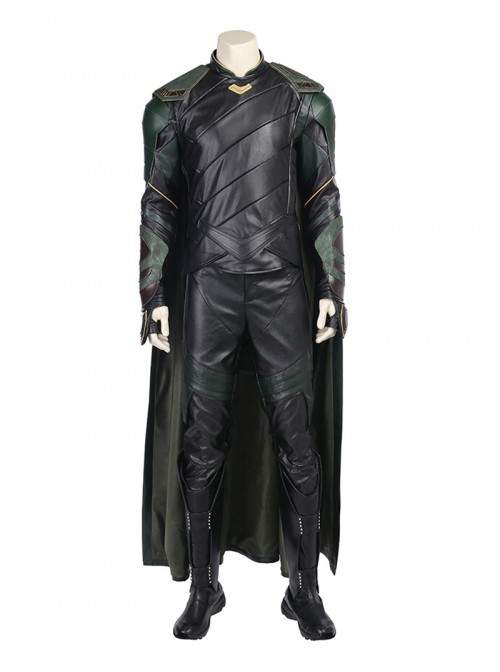 Thor Ragnarok Loki Battle Suit Halloween Cosplay Costume Vest And Cloak And Shoulder Armors