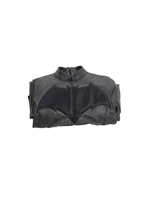 Justice League Batman Bruce Wayne Battle Suit Halloween Cosplay Costume Black Top