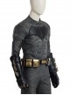 Justice League Batman Bruce Wayne Battle Suit Halloween Cosplay Costume Black Top
