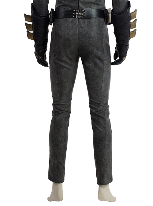 Justice League Batman Bruce Wayne Battle Suit Halloween Cosplay Costume Black Trousers