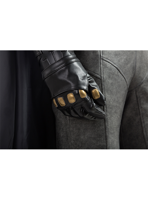 Justice League Batman Bruce Wayne Battle Suit Halloween Cosplay Accessories Black Gloves