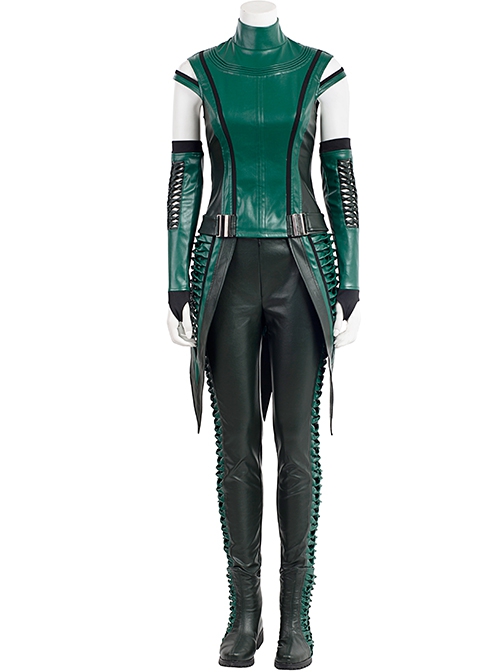 Guardians Of The Galaxy Vol 2 Mantis Halloween Cosplay Costume Green Top With Waistband
