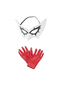 Persona Joker Amamiya Ren Kaitou Suit Halloween Cosplay Accessories White Eye Mask And Red Gloves