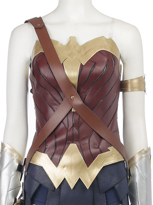 Justice League Wonder Woman Diana Prince Upgraded Version Halloween Cosplay Costume Top