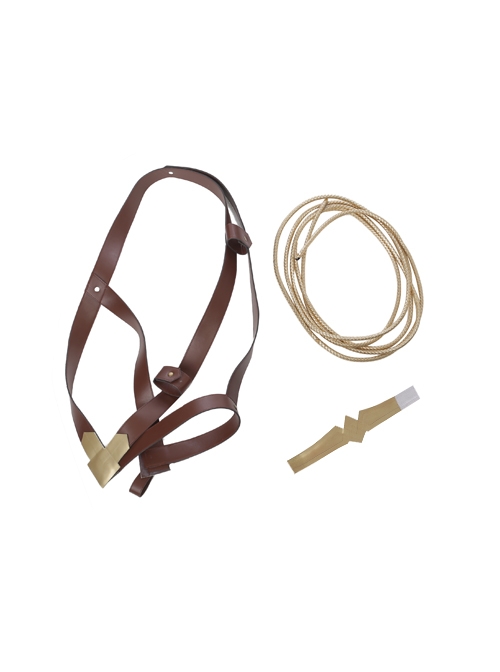 Justice League Wonder Woman Diana Prince Upgraded Version Halloween Cosplay Accessories Back Straps Components And Arm Guard With Rope