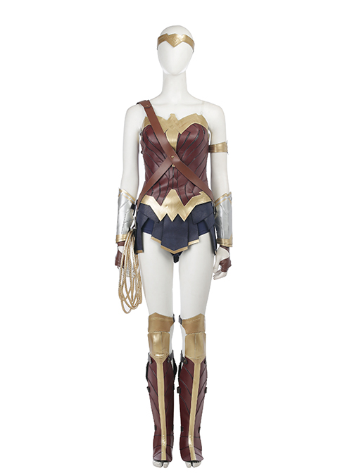 Justice League Wonder Woman Diana Prince Upgraded Version Halloween Cosplay Accessories Back Straps Components And Arm Guard With Rope
