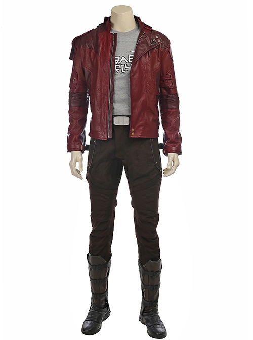 Guardians Of The Galaxy Vol 2 Star-Lord Peter Jason Quill Red Short Jacket Version Halloween Cosplay Costume Jacket