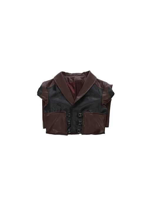 Guardians Of The Galaxy Vol 2 Gamora Battle Suit Halloween Cosplay Costume Brown Jacket