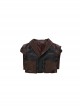 Guardians Of The Galaxy Vol 2 Gamora Battle Suit Halloween Cosplay Costume Brown Jacket
