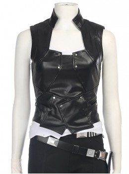 Guardians Of The Galaxy Vol 2 Gamora Battle Suit Halloween Cosplay Costume Black Vest