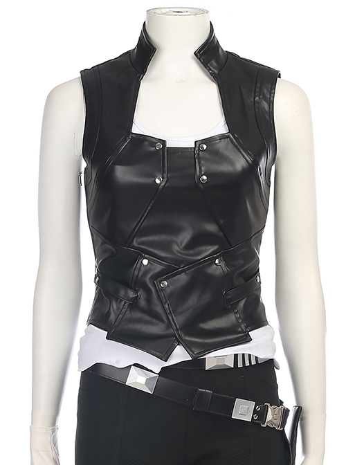 Guardians Of The Galaxy Vol 2 Gamora Battle Suit Halloween Cosplay Costume Black Vest