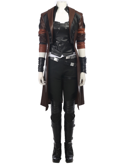 Guardians Of The Galaxy Vol 2 Gamora Battle Suit Halloween Cosplay Accessories Black Boots