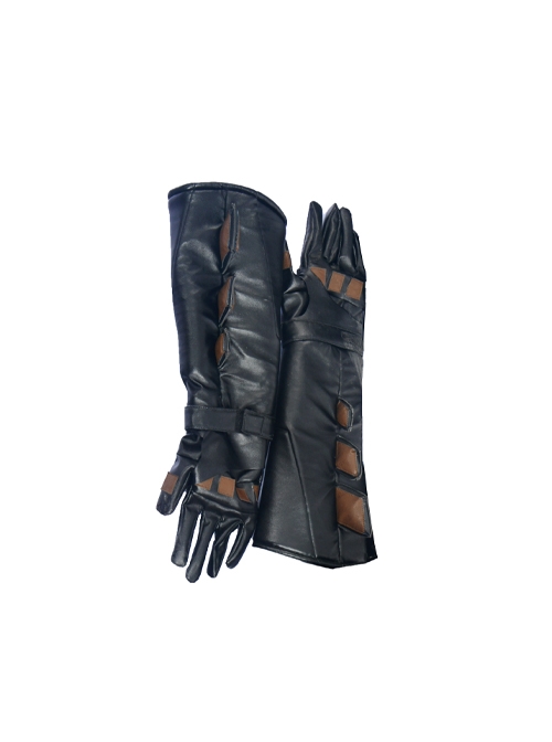 Batman v Superman Dawn of Justice Batman Halloween Cosplay Black Long Gloves