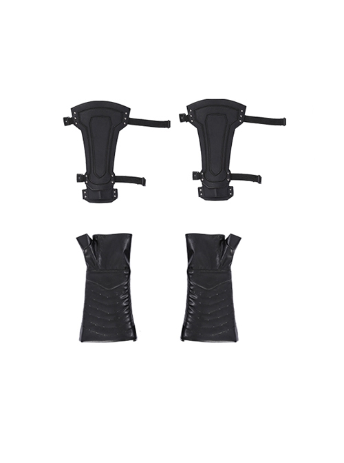 Movie Thor Love And Thunder Male Thor Odinson Black Battle Suit Halloween Cosplay Accessories Gloves And Hand Guards