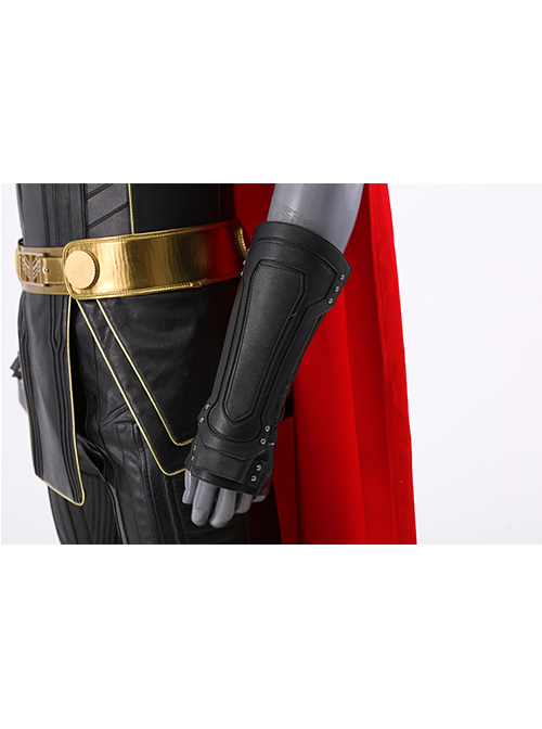 Movie Thor Love And Thunder Male Thor Odinson Black Battle Suit Halloween Cosplay Accessories Gloves And Hand Guards