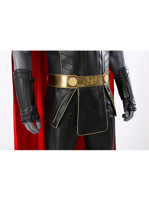 Movie Thor Love And Thunder Male Thor Odinson Black Battle Suit Halloween Cosplay Accessories Gloves And Hand Guards