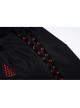 Black Irregular Hem Ripped Cute Long Ears Loose Gothic Cool Cat Print Pocket Hoodie
