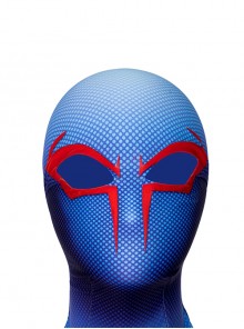 Animated Film Spider-Man Across The Spider-Verse Blue Battle Suit Halloween Cosplay Accessories Headcover