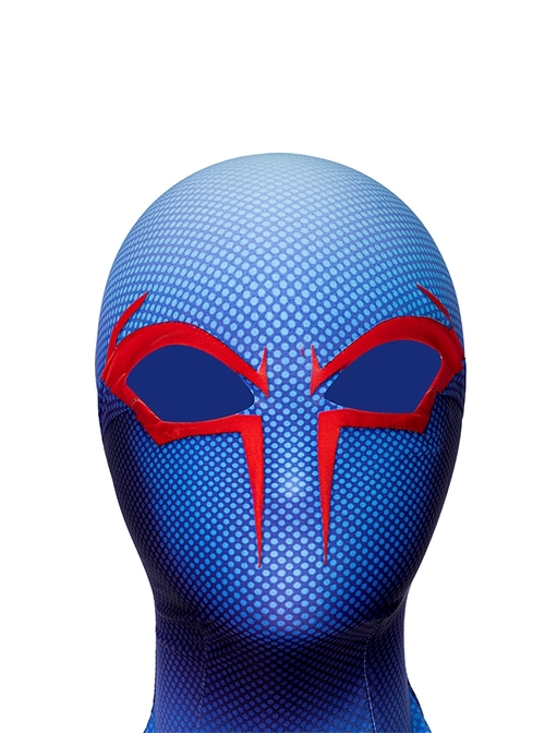 Animated Film Spider-Man Across The Spider-Verse Blue Battle Suit Halloween Cosplay Accessories Headcover