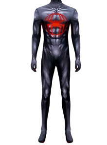 Animated Film Spider-Man Across The Spider-Verse Black Battle Suit Halloween Cosplay Costume Bodysuit