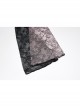 Lace Red  Black Stitching Simple Sexy Gothic Style Thin See-Through Horn Long-Sleeved T-Shirt