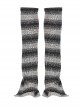 Daily Stripes Black  White Personality Split Small Horns Stacked With Punk Style Leg Sleeves