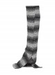 Daily Stripes Black  White Personality Split Small Horns Stacked With Punk Style Leg Sleeves