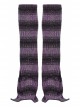 Daily Stripes Black Violet Personality Split Small Horns Stacked With Punk Style Leg Sleeves