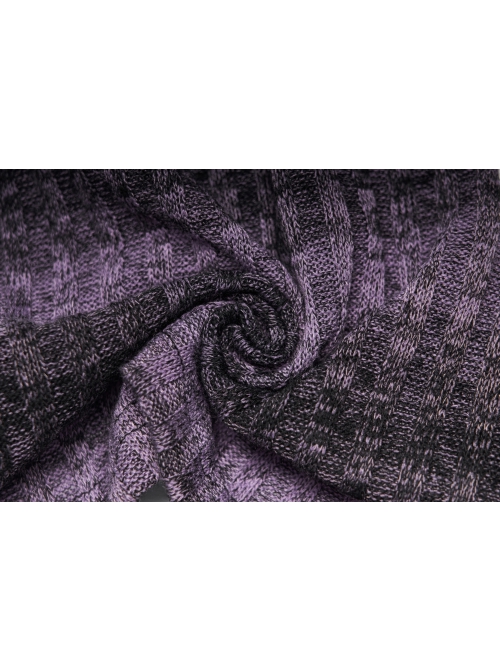Daily Stripes Black Violet Personality Split Small Horns Stacked With Punk Style Leg Sleeves