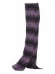 Daily Stripes Black Violet Personality Split Small Horns Stacked With Punk Style Leg Sleeves