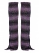 Daily Stripes Black Violet Personality Split Small Horns Stacked With Punk Style Leg Sleeves