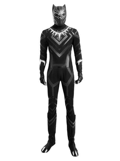 Captain America Civil War Black Panther Halloween Cosplay Costume Full Set