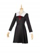 Kaguya-Sama Love Is War Fujiwara Chika Black Dress Suit Halloween Cosplay Costume Full Set
