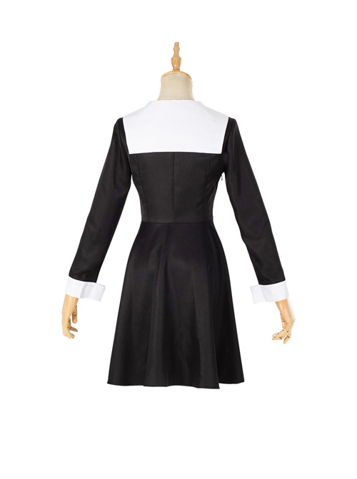 Kaguya-Sama Love Is War Fujiwara Chika Black Dress Suit Halloween Cosplay Costume Full Set