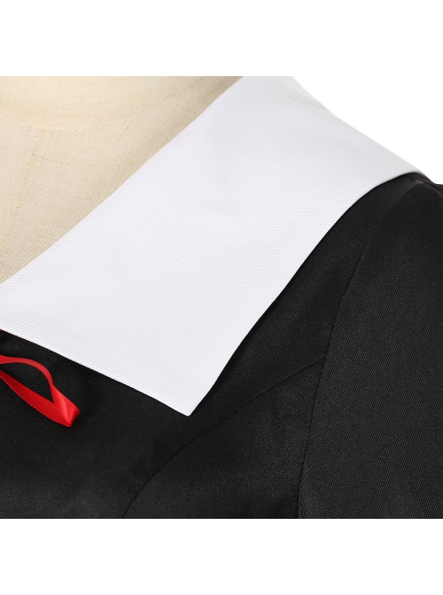 Kaguya-Sama Love Is War Fujiwara Chika Black Dress Suit Halloween Cosplay Costume Full Set