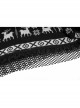 Loose Skull Cute Elk Pattern Black  White Stitching Lace Punk Short Hooded Sweater