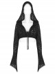Lace Black Big Hat Hole Gothic Mysterious Horn Long Sleeve Daily Simple All-Match Short Coat