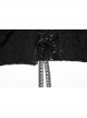 Lace Black Big Hat Hole Gothic Mysterious Horn Long Sleeve Daily Simple All-Match Short Coat