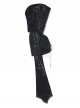 Lace Black Big Hat Hole Gothic Mysterious Horn Long Sleeve Daily Simple All-Match Short Coat