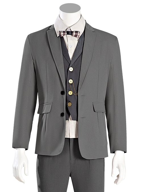 Fantastic Beasts The Secrets Of Dumbledore Newt Scamander Halloween Cosplay Costume Gray Suit Jacket