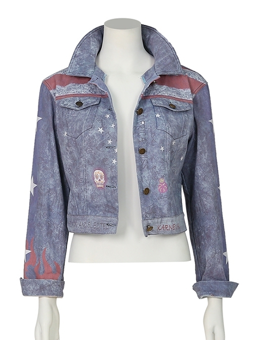 Doctor Strange In The Multiverse Of Madness America Chaves Halloween Cosplay Costume Blue Denim Jacket