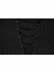 Punk  Style Multi Wearing Ways Hem Slit Design Dark Sexy Wool Knitted Dress With String
