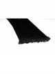 Gothic Half Turtleneck Black Velvet Paneled Lace Asymmetric Hem Flared Long Sleeve Court Dress