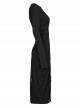 Dark Punk Style Stretch Cotton Fabric Rope Design Multi Wearing Ways Long Sleeve Dress
